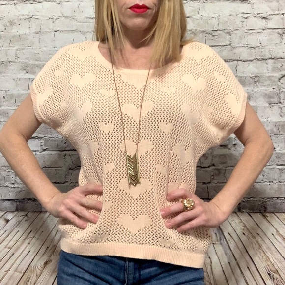 ‼️2B BEBE HEART KNIT SWEATER Size M‼️ - Picture 15 of 16